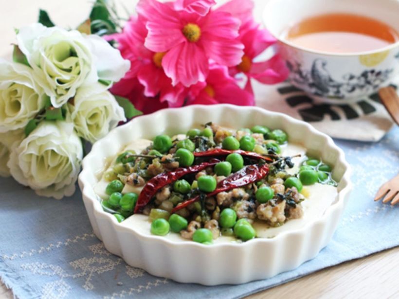 肉碎雪菜蒸豆腐