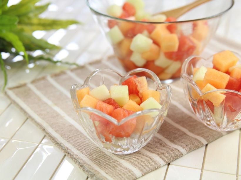 雲呢拿三色瓜沙律