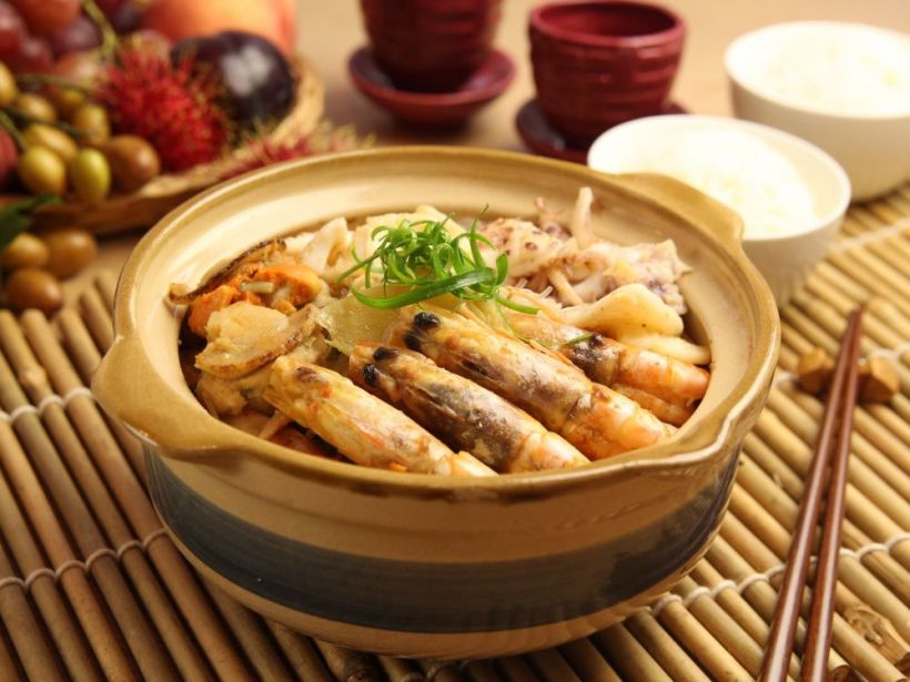 薑蔥海鮮粉絲煲