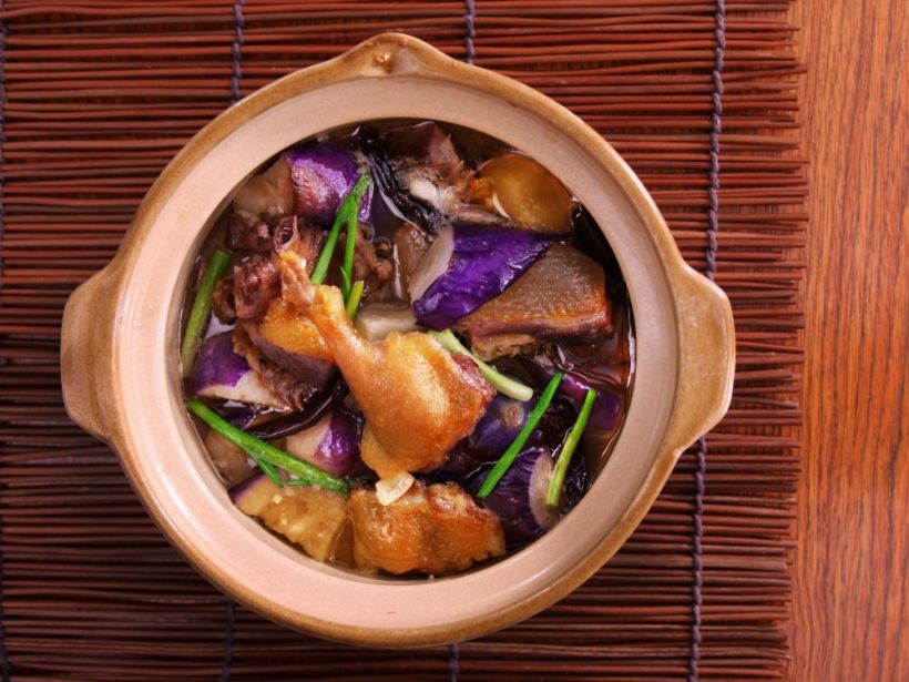 臘鴨茄子煲