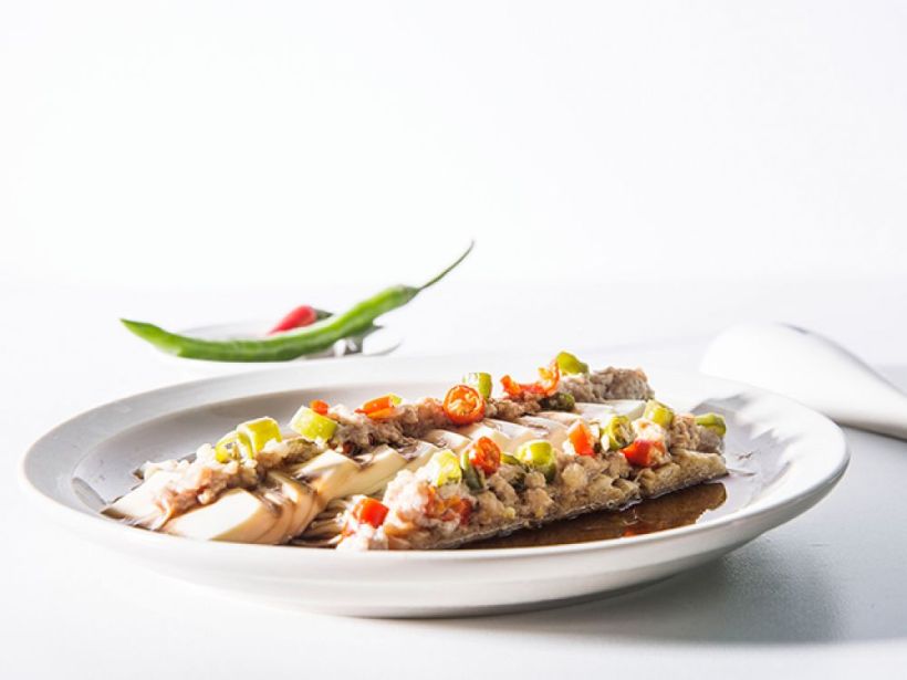 金針菇豉油蒸豆腐