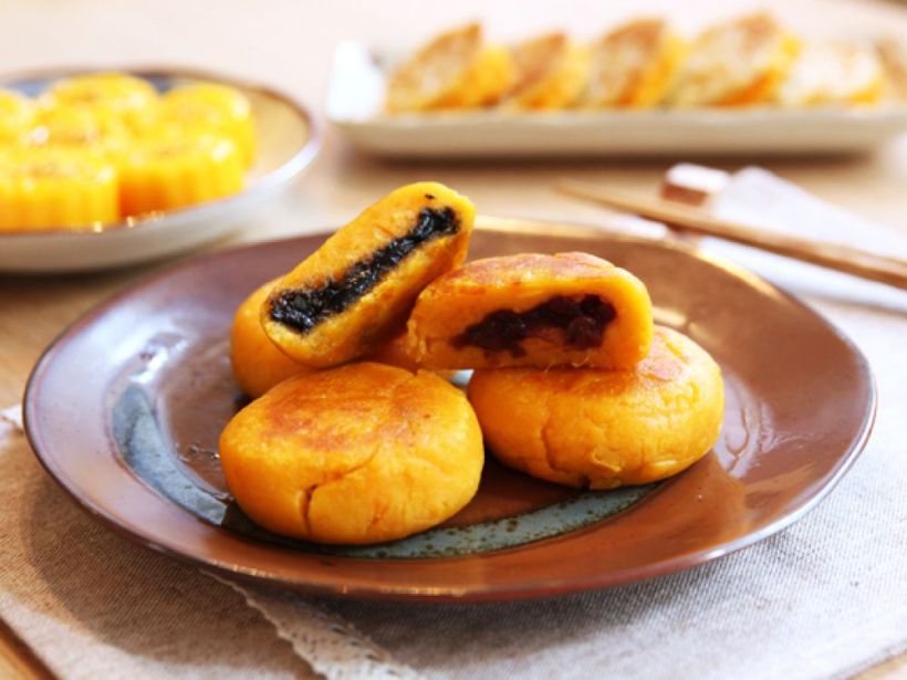 紅豆黑芝麻蕃薯餡餅