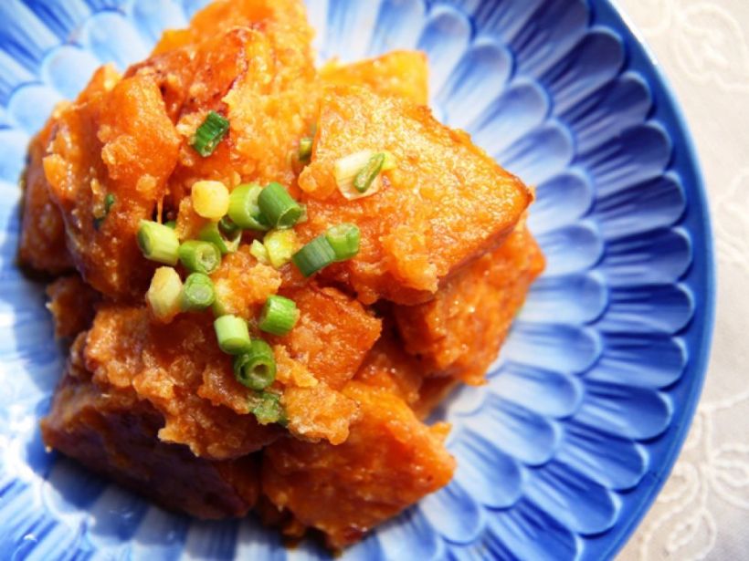 鹹蛋黃煮南瓜[時令健康食譜]