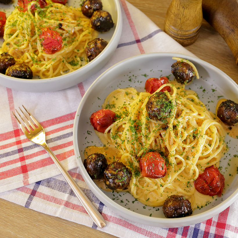 經典肉丸佐奶油蛋黃沙司意麵